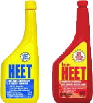 Bottle of yellow HEET