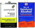 Two cans of denatured alcohol