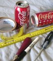 Materials to build a soda can stove